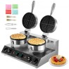 Kommerciel vaffelproducent Dual-Head Round Waffle Iron 2460W Non-Stick