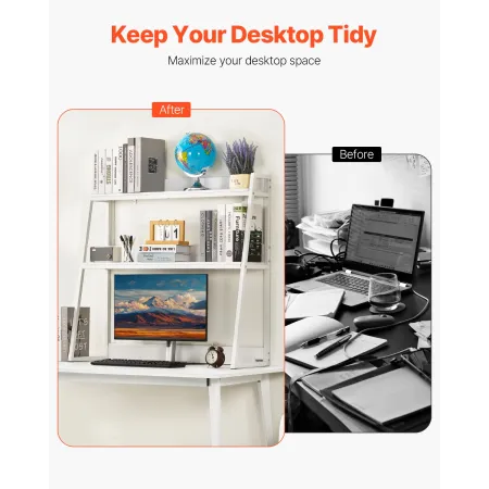 Desktop Bookhelf Desktop Storage Organizer 2-lags til Office &