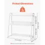 Desktop Bookshelf, 2-Tier Desktop Storage Organizer, 37.4" x 12.6" x 35.4" Office Desk Storage Rack Display Shelf, Desktop Books