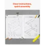 Desktop Bookshelf, 2-Tier Desktop Storage Organizer, 37.4" x 12.6" x 35.4" Office Desk Storage Rack Display Shelf, Desktop Books