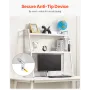 Desktop Bookshelf, 2-Tier Desktop Storage Organizer, 37.4" x 12.6" x 35.4" Office Desk Storage Rack Display Shelf, Desktop Books