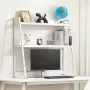Desktop Bookshelf, 2-Tier Desktop Storage Organizer, 37.4" x 12.6" x 35.4" Office Desk Storage Rack Display Shelf, Desktop Books