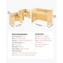 Montessori Weaning Table and Chair Set, Wooden Toddler Table and Chair Set with 2 Chairs, Adjustable Height Montessori Chair and