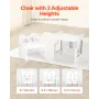 Montessori Weaning Table and Chair Set, 3 In 1 Wooden Toddler Table and Chairs with Chalkboard, Adjustable Height Montessori Tab