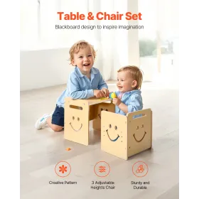 Fravænningstabel og stol sæt Montessori Toddler Desk med