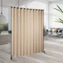 Curtain Divider Stand, 8 x 10 ft, 4 Rolling Wheels Room Divider Kit, Aluminum Alloy Frame, Blackout Curtain & Portable Oxford Ba