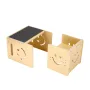 Montessori Weaning Table and Chair Set, 3 In 1 Wooden Toddler Table and Chairs with Chalkboard, Adjustable Height Montessori Tab