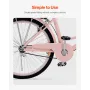 Cruiser Bike, 1-Speed, 26-Inch Pink Beach Cruiser Bike with Large Capacity Basket and Rear Rack, Secure & Sturdy Cruiser Bike wi