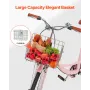 26-tommer cruiser cykel 1-trins lyserød strandcruisercykel med