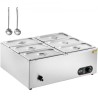 Kommerciel elektrisk mad Varmere bordplade Buffet 6*5Qt Pan Bain Marie