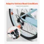 Cruiser Bike, 7-Speed, 24-Inch Light Blue Beach Cruiser Bike with Large Capacity Basket and Rear Rack, Secure & Sturdy Cruiser B