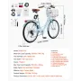 Cruiser Bike, 7-Speed, 24-Inch Light Blue Beach Cruiser Bike with Large Capacity Basket and Rear Rack, Secure & Sturdy Cruiser B