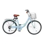24-tommers krydsercykel 7-trins lyseblå strandcruisercykel med