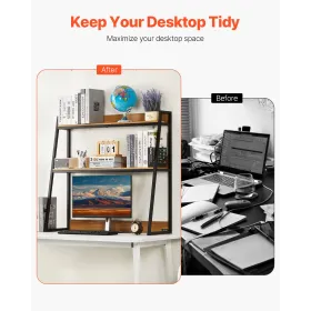 Desktop Bookhelf Desktop Storage Organizer 2-lags til kontor og hjem
