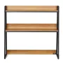 Desktop Bookshelf, 2-Tier Desktop Storage Organizer, 37.4" x 12.6" x 35.4" Office Storage Rack Wood Color Display Shelf, Desktop