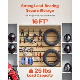 4 x 4 ft Slatwall Paneling MDF Natural Garage Slatwall med modulær design