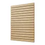 Slat Wall Paneling, 4 x 4ft, MDF Garage Slatwall with Modular Design, Natural Slat Wall Easy-to-Install Adjustable Slatwall Pane