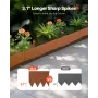 Steel Landscape Edging, 6 Packs 40 x 8 in Weather-Resistant & Pre-Rust Metal Landscape Edging, Bendable Garden Edging Border, La