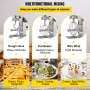Commercial Stand Mixer, 14.2 L Stainless Steel Bowl, 850W Heavy Duty Electric Food Mixer with 3 Speeds Adjustable 113/184/341 RP