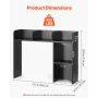 Desktop Bookshelf, 2-Tier Desktop Storage Organizer, 37.2" x 9.5" x 28.9" Office Storage Rack Wood Display Shelf, Desktop Booksh