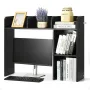 Desktop boghylde sort desktop opbevaringsarrangør 2-lags til