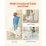 Montessori Weaning Table and Chair Set, Wooden Toddler Table and Chair Set for Aged 1-5, Adjustable Height Kids Montessori Chair
