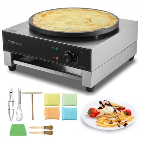 16-tommer elektrisk crepe maker kommerciel crepe-maskine 1700W non-stick