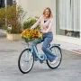26-tommer cruiser cykel 7-trins lyseblå strandcruisercykel med