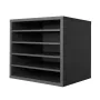 Literature Organizer, 5 Compartments Office Mailbox with Adjustable Shelves, Wooden Mailbox Sorter Medium Density Fiberboard Off