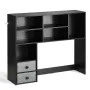 Desktop Bookshelf, 3-Tier Desktop Storage Organizer, 37" x 10" x 31.1" Office Storage Rack Wood Display Shelf, Desktop Bookshelf