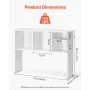 Desktop Bookshelf, 1-Tier Desktop Storage Organizer, 37" x 9.4" x 28.7" Office Storage Rack Wood Display Shelf, Desktop Bookshel
