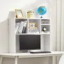 Desktop boghylde hvid desktop opbevaringsarrangør 1-lags til
