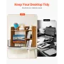 Desktop boghylde Wood Desktop Storage Organizer 2-lags til