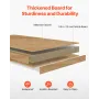 Desktop boghylde Wood Desktop Storage Organizer 2-lags til