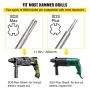 Betonhul så kit, 30/40/65/80/100 mm bore bit sæt SDS plus eller