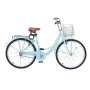 Cruiser Bike, 1-Speed, 26-Inch Light Blue Beach Cruiser Bike with Large Capacity Basket and Rear Rack, Secure & Sturdy Cruiser B