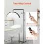 Half Moon Light for Esthetician, 26 inch Dimmable LED Floor Lamp Lash Light for Eyelash Extensions, Arched Eyelash Lamp with Pho