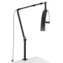Nail Desk Light, 20 W Clip on Half Moon Lash Light with Phone Holder, Adjustable Brightness and Color Temperature, Arched LED Ta