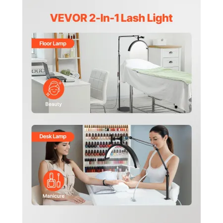 oon lys til estetiker 2 i 1 LED -gulv og skrivebordslampe