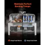 9QT 1 Pack Rectangle Roll Top Chafing Dish sat med 2