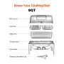 9QT 1 Pack Rectangle Roll Top Chafing Dish sat med 2