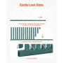 Bottom Locking Privacy Slats, Double-Wall Vertical Bottom-Locking Slats for Chain-Link Fence, High-Density HDPE Chain Link Slats