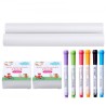 Easel Accessory Set Chalk & Markers & Paper Rolls 32PCS for Standing Easel