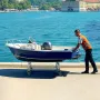 Watercraft PWC Dolly, 1000 lbs Load Capacity, Jet Ski Stand PWC Cart for Moving Watercraft, Adjustable Bunks with 4 Casters & 2 