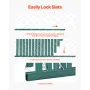 Bottom Locking Privacy Slats, Double-Wall Vertical Bottom-Locking Slats with Wings for Chain-Link Fence, High-Density HDPE Chain
