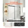 Rammeløs skydedør til badekar 56-60 tommer B x 60 tommer H