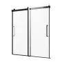 Frameless Sliding Bathtub Door, 56-60 in.W x 60 in.H, Frameless Shower Glass Door, Frameless Double Sliding Tub Door with 5/16 i