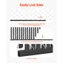 Bottom Locking Privacy Slats, Double-Wall Vertical Bottom-Locking Slats for Chain-Link Fence, High-Density HDPE Chain Link Slats