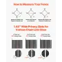 Bottom Locking Privacy Slats, Double-Wall Vertical Bottom-Locking Slats with Wings for Chain-Link Fence, High-Density HDPE Chain