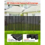 Bottom Locking Privacy Slats, Double-Wall Vertical Bottom-Locking Slats with Wings for Chain-Link Fence, High-Density HDPE Chain